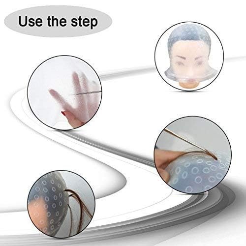 Ewin Professional Reusable Hair Highlighting Cap & Hook Kit - White, 1 Pack - görsel 10