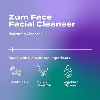 Indigo Wild Zum Face Gentle Facial Cleanser – Natural Skincare with Coconut, Olive & Jojoba Oil – Lemon & Geranium Scent – 8 fl oz Avelisse