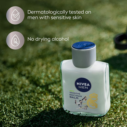 NIVEA MEN Real Madrid Limited Edition Design Sensitive Post Shave Balm, with VitaminPro Complex, Alcohol Free After Shave Balm for Men, 3.3 Fl Oz (Pack of 3) Avelisse