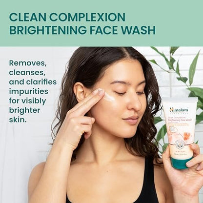 Himalaya Clean Complexion Brightening Face Wash for Bright, Clean Skin - 150 ml (5.07 oz) - All Skin Types - Paraben & SLS Free