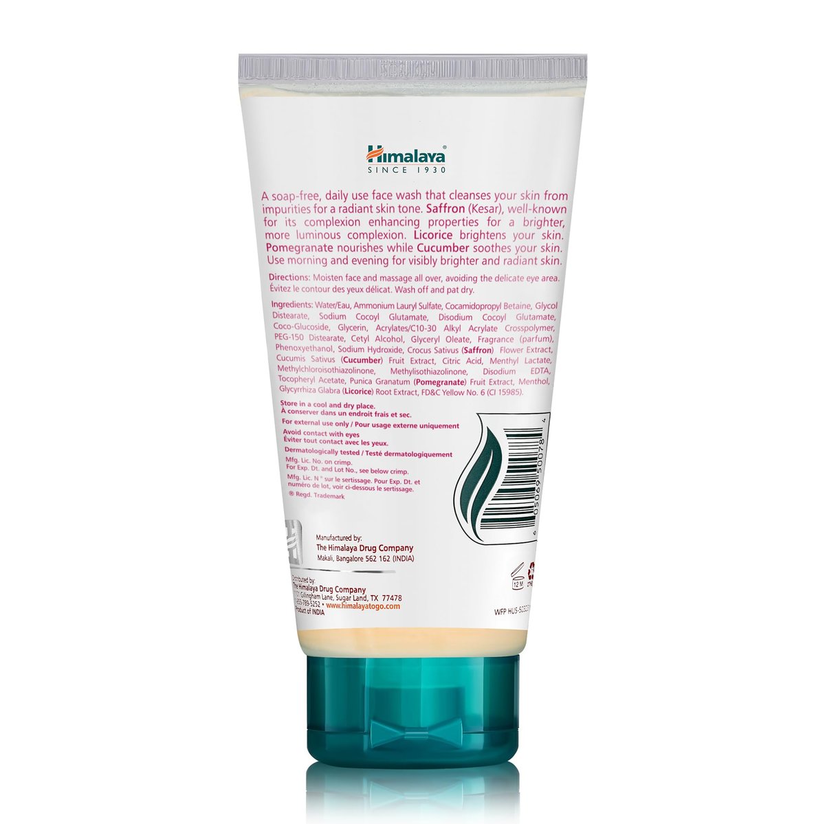 Himalaya Clean Complexion Brightening Face Wash for Bright, Clean Skin - 150 ml (5.07 oz) - All Skin Types - Paraben & SLS Free - görsel 3