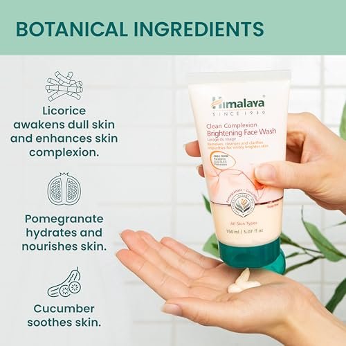 Himalaya Clean Complexion Brightening Face Wash for Bright, Clean Skin - 150 ml (5.07 oz) - All Skin Types - Paraben & SLS Free - görsel 8