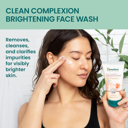 Himalaya Clean Complexion Brightening Face Wash for Bright, Clean Skin - 150 ml (5.07 oz) - All Skin Types - Paraben & SLS Free