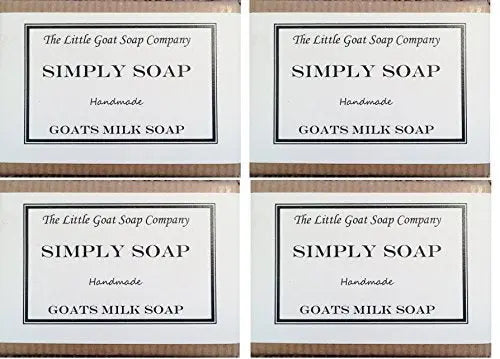 Simply Goats Milk Soap – Unscented 4 x 100g Bars by The Little Goat Soap Company Avelisse