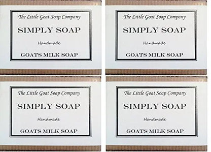 Simply Goats Milk Soap – Unscented 4 x 100g Bars by The Little Goat Soap Company Avelisse