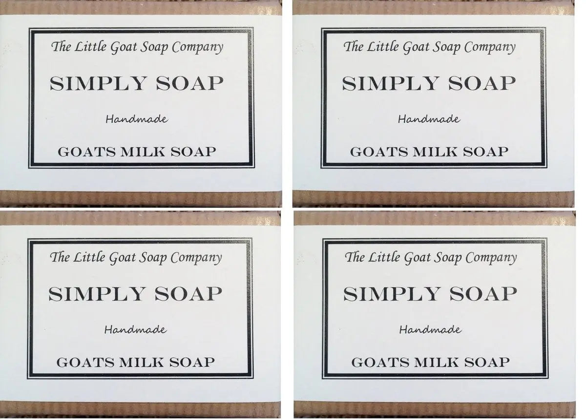 Simply Goats Milk Soap – Unscented 4 x 100g Bars by The Little Goat Soap Company Avelisse