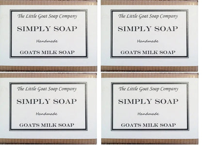 Simply Goats Milk Soap – Unscented 4 x 100g Bars by The Little Goat Soap Company Avelisse
