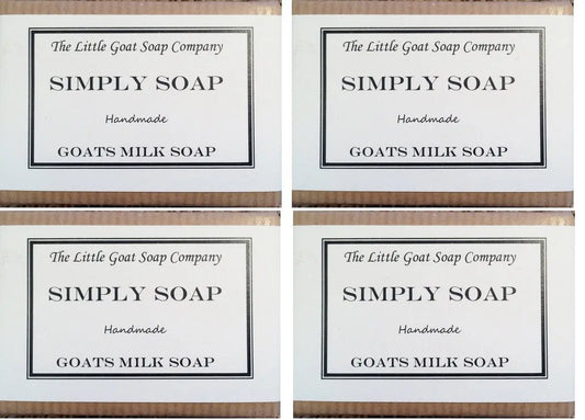 Simply Goats Milk Soap – Unscented 4 x 100g Bars by The Little Goat Soap Company Avelisse