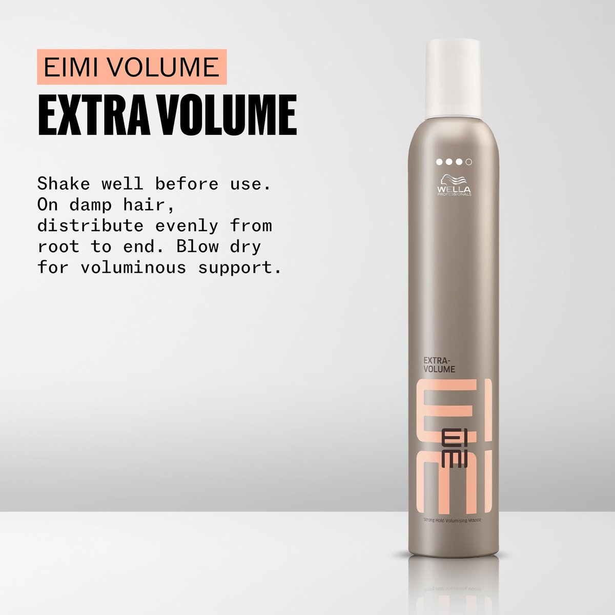 Wella Professionals EIMI Extra Volume Strong Hold Volumizing Hair Styling Mousse with Heat Protectant, 10.1 oz Avelisse