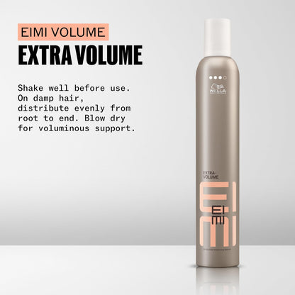 Wella Professionals EIMI Extra Volume Strong Hold Volumizing Hair Styling Mousse with Heat Protectant, 10.1 oz Avelisse