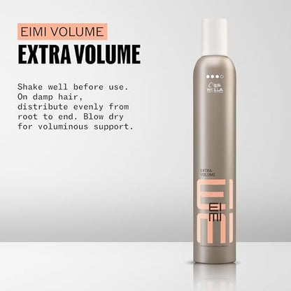Wella Professionals EIMI Extra Volume Strong Hold Volumizing Hair Styling Mousse with Heat Protectant, 10.1 oz Avelisse