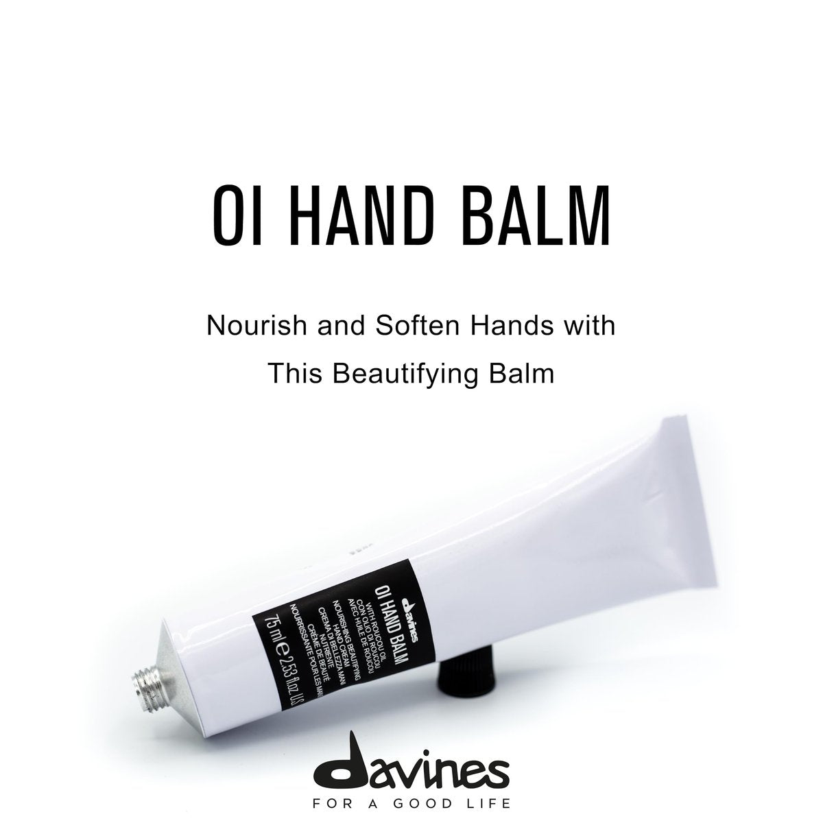 Davines OI Hand Balm - Nourishing Anti-Aging Hand Cream with Antioxidant Roucou Oil, Lightweight & Fast Absorbing Hydration, 2.54 Fl Oz Avelisse