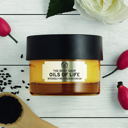 The Body Shop Oils of Life Intensely Revitalizing Cream – Lightweight Nourishing Face Moisturizer, 1.7 Fl Oz Avelisse