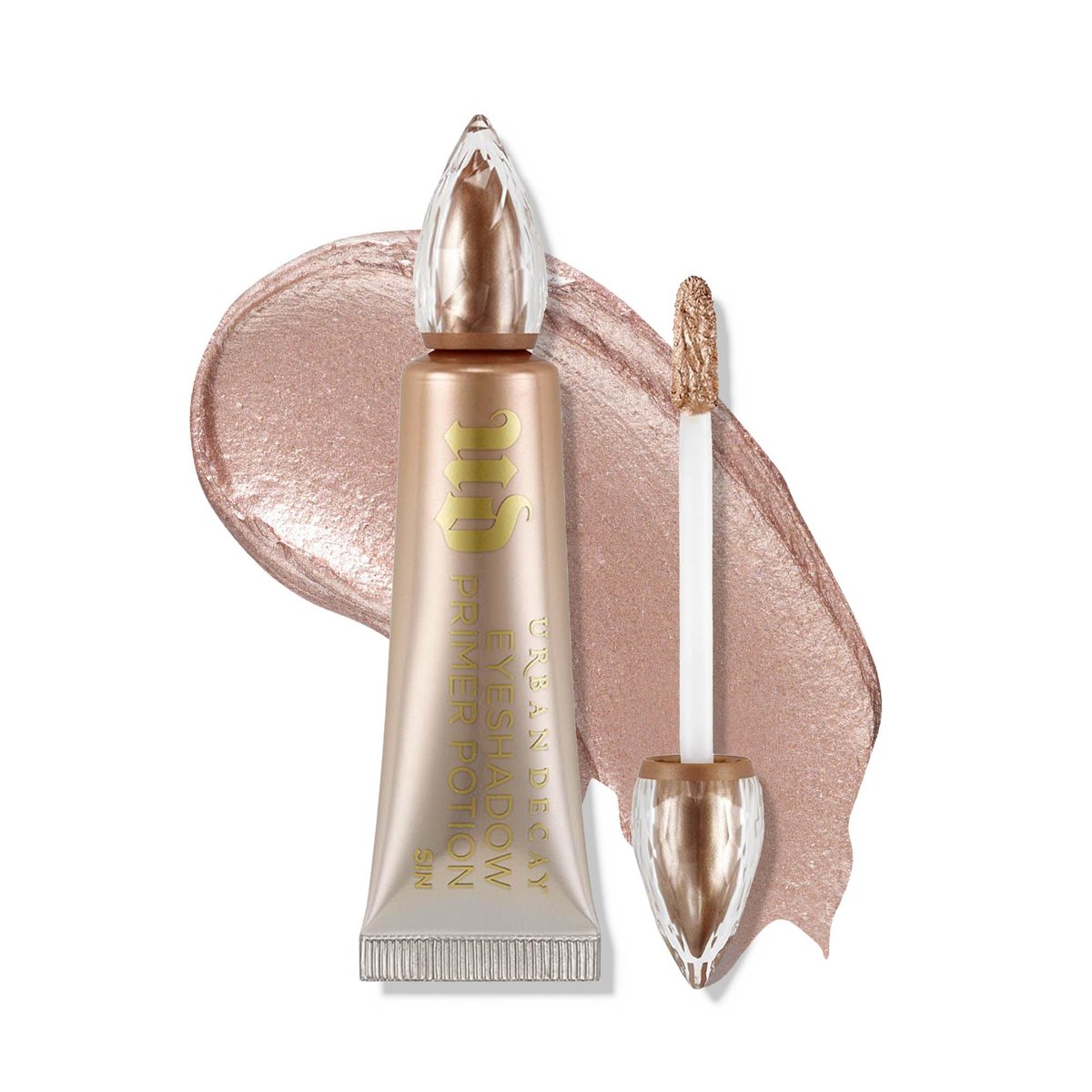 Urban Decay Shimmer Eyeshadow Primer Potion Sin – Champagne Shimmer Eye Primer for Crease-Resistant & Long-Lasting Eye Makeup, Smooths & Preps Eyelid Base - görsel 1