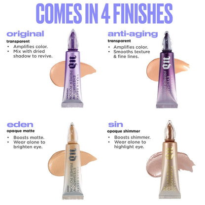 Urban Decay Shimmer Eyeshadow Primer Potion Sin – Champagne Shimmer Eye Primer for Crease-Resistant & Long-Lasting Eye Makeup, Smooths & Preps Eyelid Base