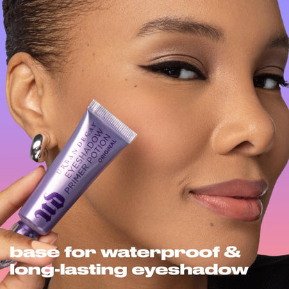 Urban Decay Shimmer Eyeshadow Primer Potion Sin – Champagne Shimmer Eye Primer for Crease-Resistant & Long-Lasting Eye Makeup, Smooths & Preps Eyelid Base