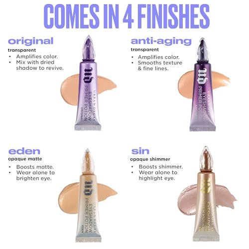 Urban Decay Shimmer Eyeshadow Primer Potion Sin – Champagne Shimmer Eye Primer for Crease-Resistant & Long-Lasting Eye Makeup, Smooths & Preps Eyelid Base - görsel 14
