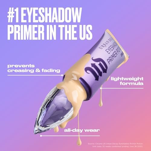 Urban Decay Shimmer Eyeshadow Primer Potion Sin – Champagne Shimmer Eye Primer for Crease-Resistant & Long-Lasting Eye Makeup, Smooths & Preps Eyelid Base - görsel 6