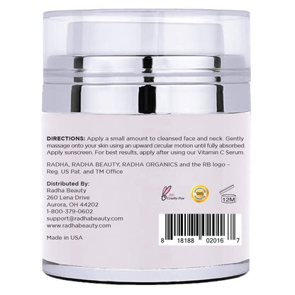 Radha Beauty Moisturizing Miracle Retinol Cream for Face - 2.5% Retinol, Hyaluronic Acid, Vitamin E & Green Tea - Luxury Day & Night Cream 1.7 oz Avelisse
