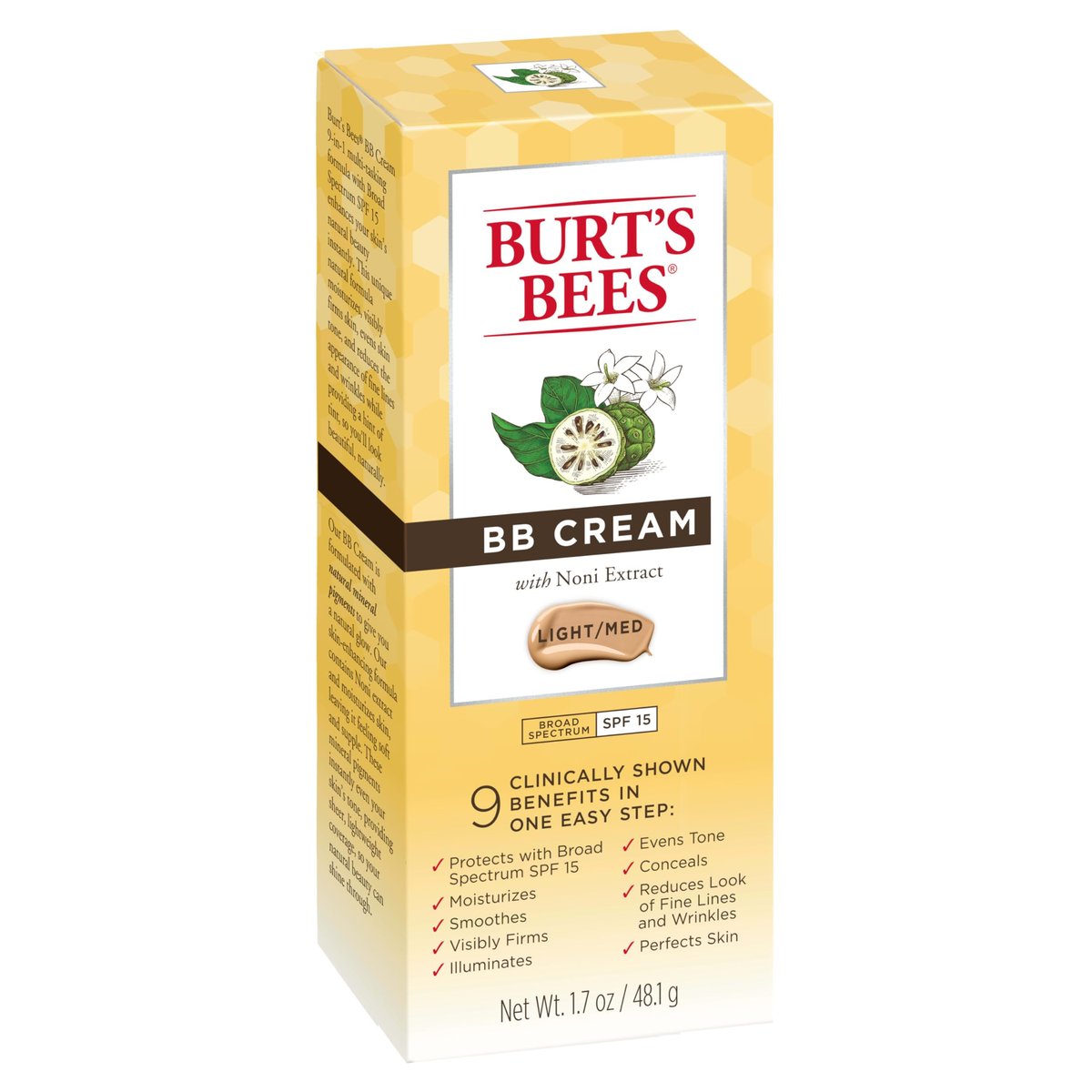 Burt's Bees BB Cream with SPF 15 - Light to Medium, 1.7 oz - Natural Tinted Moisturizer for All Skin Types - görsel 9