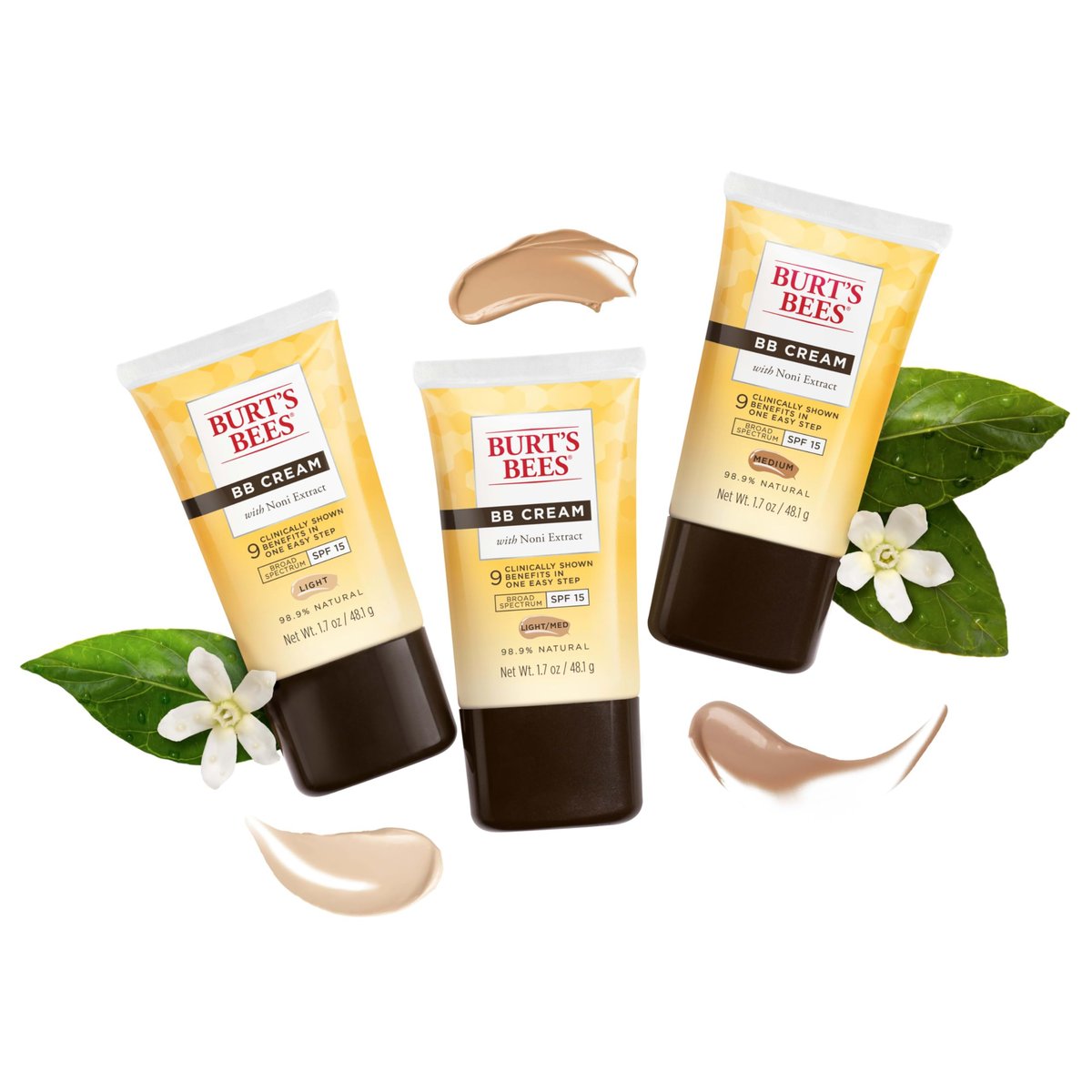 Burt's Bees BB Cream with SPF 15 - Light to Medium, 1.7 oz - Natural Tinted Moisturizer for All Skin Types - görsel 5