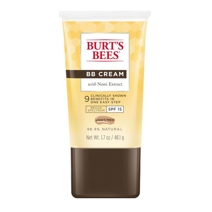 Burt's Bees BB Cream with SPF 15 - Light to Medium, 1.7 oz - Natural Tinted Moisturizer for All Skin Types