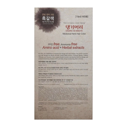 Daeng Gi Meo Ri Korean Herbal Hair Dye Color Cream – Dark Brown – PPD-Free Gray Coverage with High-Keratin Formula, 5 Oz Avelisse