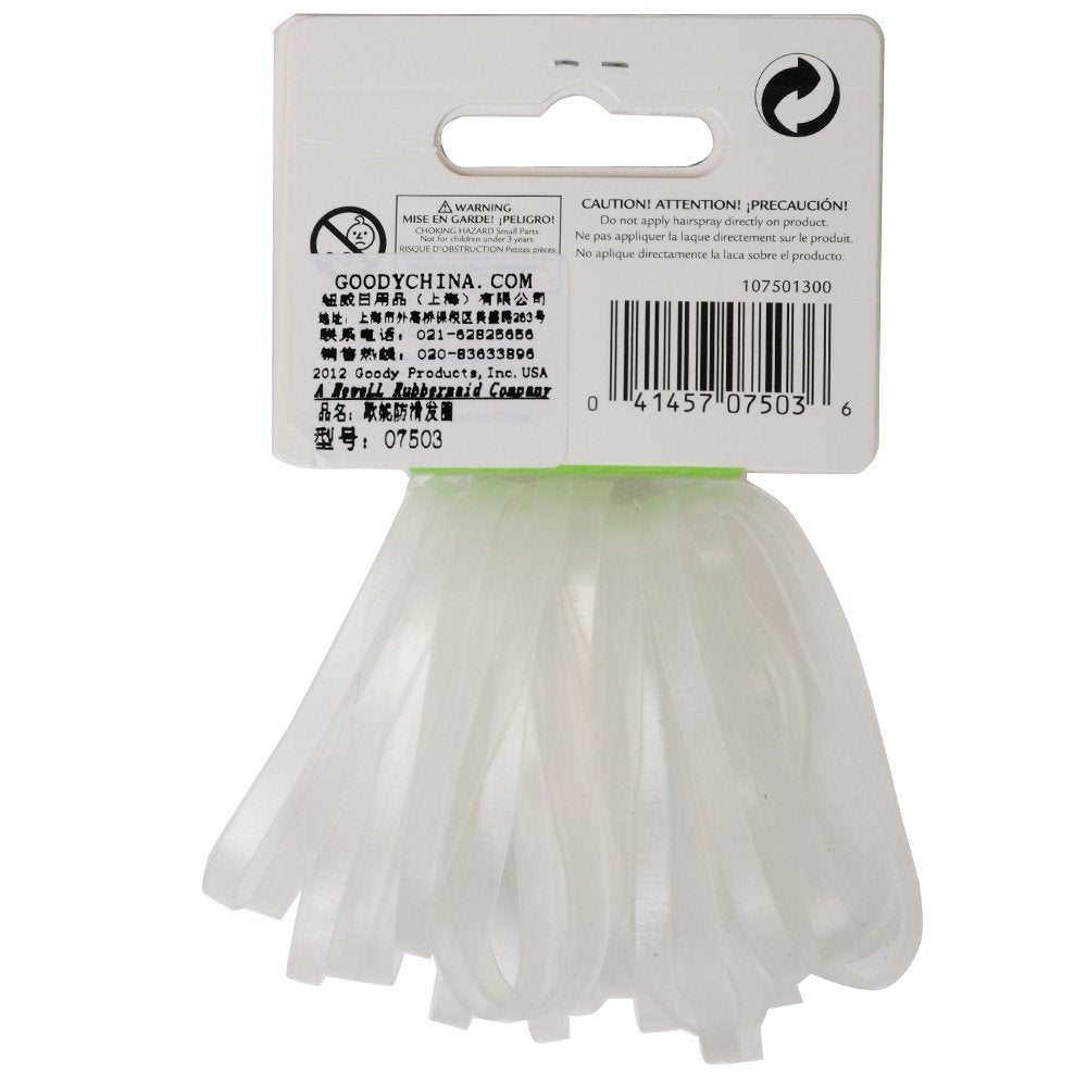 Goody Clear Latex Elastic Bands – 30 Count, 4mm, Rubber Hair Ties - görsel 3