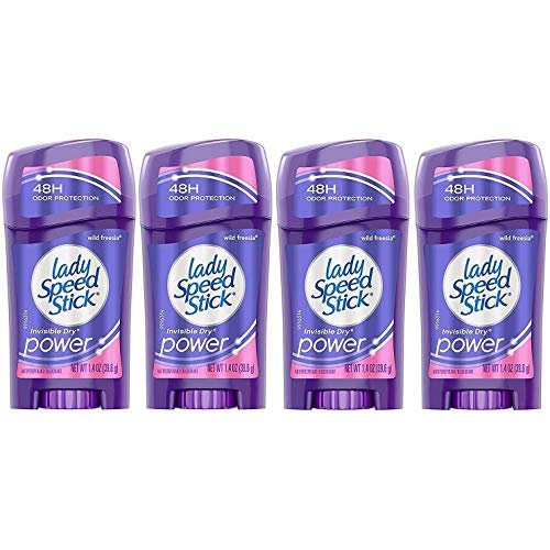 Lady Speed Stick Antiperspirant Deodorant Invisible Dry Wild Freesia 1.4 oz (Pack of 4) Avelisse
