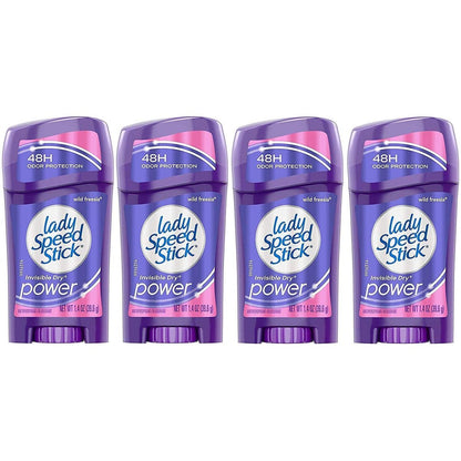 Lady Speed Stick Antiperspirant Deodorant Invisible Dry Wild Freesia 1.4 oz (Pack of 4) Avelisse