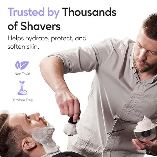 Henry Cavendish Lavender Shaving Soap – All-Natural, Long-Lasting 4 oz Puck Refill with Shea Butter & Coconut Oil for Men and Women Avelisse