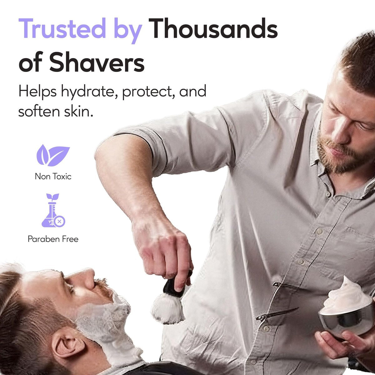 Henry Cavendish Lavender Shaving Soap – All-Natural, Long-Lasting 4 oz Puck Refill with Shea Butter & Coconut Oil for Men and Women Avelisse