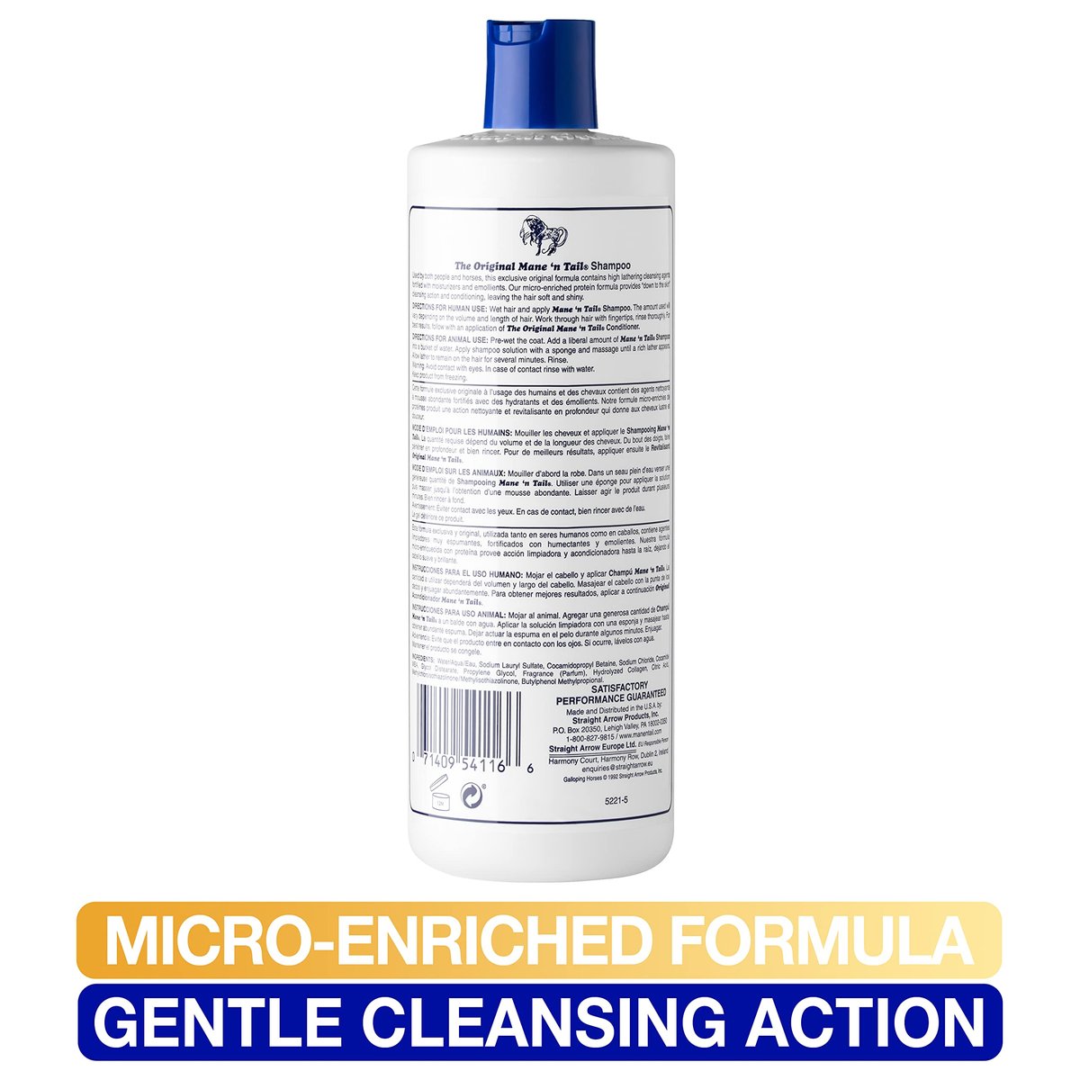 Straight Arrow Original Mane 'n Tail and Body Shampoo - 16 oz Avelisse