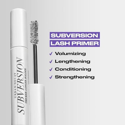 Urban Decay Subversion Lash Primer - Lengthening & Volumizing Mascara Primer, Protects, Preps & Conditions Natural Eyelashes, Nourishing Panthenol & Vitamin E, Cruelty-free, Paraben-free - 0.28 fl oz