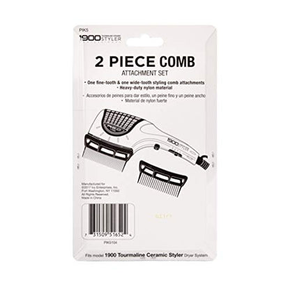 Red by Kiss Detangler Pik BD02 - Nylon Hair Dryer Comb Attachment for Detangling, 2 Count