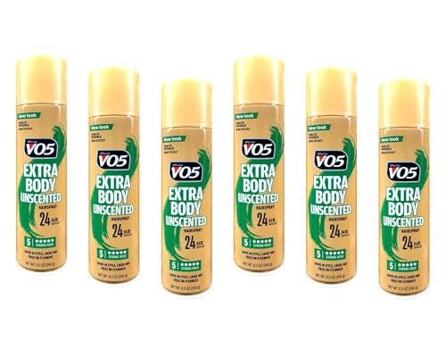 VO5 Crystal Clear Unscented Hairspray - 8.5 oz (Pack of 6) - Strong Hold, No Fragrance Avelisse