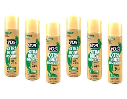VO5 Crystal Clear Unscented Hairspray - 8.5 oz (Pack of 6) - Strong Hold, No Fragrance Avelisse