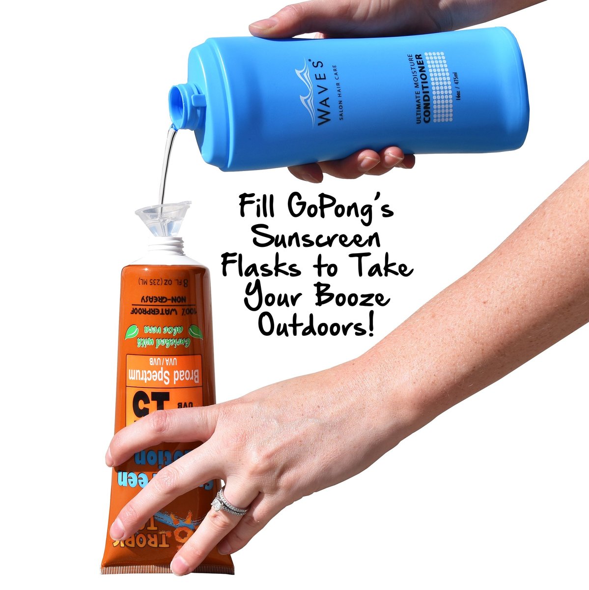 GoPong Shampoo & Conditioner Flasks (32 oz – Weight: 0.1 pounds per flask – Image 9