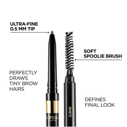 L'Oreal Paris Brow Stylist Definer Waterproof Eyebrow Pencil - Ultra-Fine Mechanical Pencil, Blonde, 0.003 oz