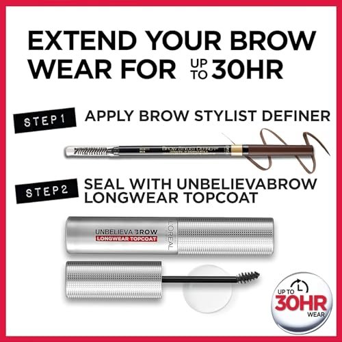 L'Oreal Paris Brow Stylist Definer Waterproof Eyebrow Pencil - Ultra-Fine Mechanical Pencil, Blonde, 0.003 oz - görsel 14