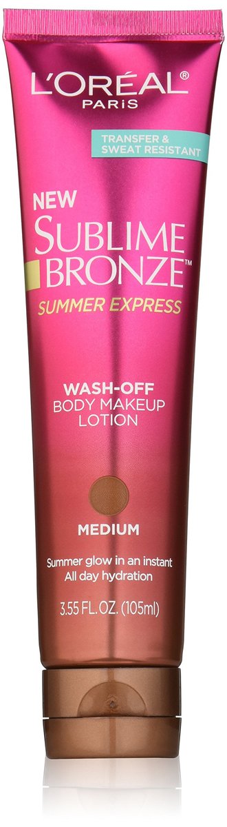 L'Oréal Paris Sublime Bronze Summer Express Body Makeup Lotion, Medium, 3.55 fl. oz. - görsel 1