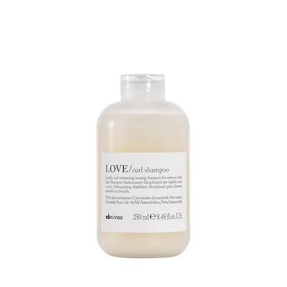 Davines LOVE Curl Shampoo - Gentle Cleanser for Wavy & Curly Hair, Enhances Curl Elasticity, Hydrates with Almond Extract, 8.45 oz