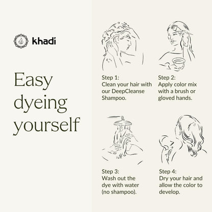 Khadi Natural Black Hair Color – 100% Plant-Based, Vegan, No Blue Tint, 3.5 oz Avelisse