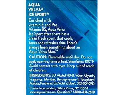 Aqua Velva Ice Sport Cooling After Shave - 3.5 oz (Pack of 9)
