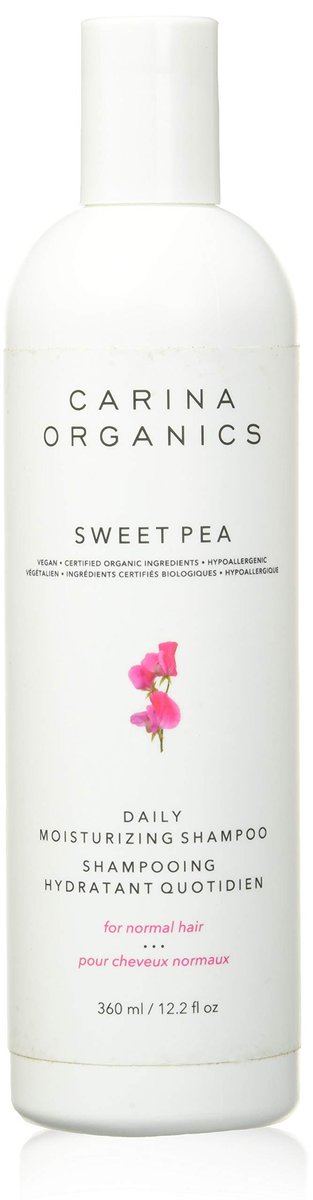 Carina Organics Sweet Pea Shampoo (Daily) - 12.2 oz | Natural & Organic Daily Hair Care Avelisse