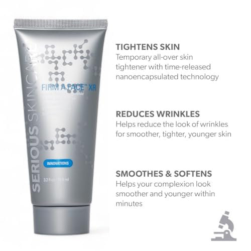 Serious Skincare Firm A Face XR - Instant Temporary Skin Tightener - Invisible Lift for Face and Neck with Retinol - Anti-Aging to Reduce the Look of Fine Lines, Wrinkles and Large Pores - 3.2 Fl Oz Avelisse