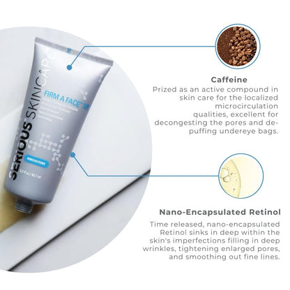 Serious Skincare Firm A Face XR - Instant Temporary Skin Tightener - Invisible Lift for Face and Neck with Retinol - Anti-Aging to Reduce the Look of Fine Lines, Wrinkles and Large Pores - 3.2 Fl Oz Avelisse