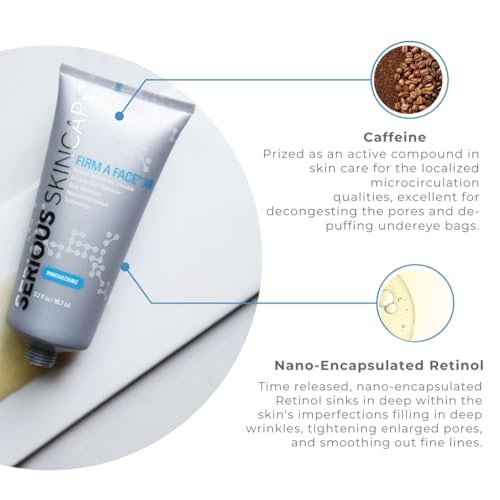 Serious Skincare Firm A Face XR - Instant Temporary Skin Tightener - Invisible Lift for Face and Neck with Retinol - Anti-Aging to Reduce the Look of Fine Lines, Wrinkles and Large Pores - 3.2 Fl Oz Avelisse