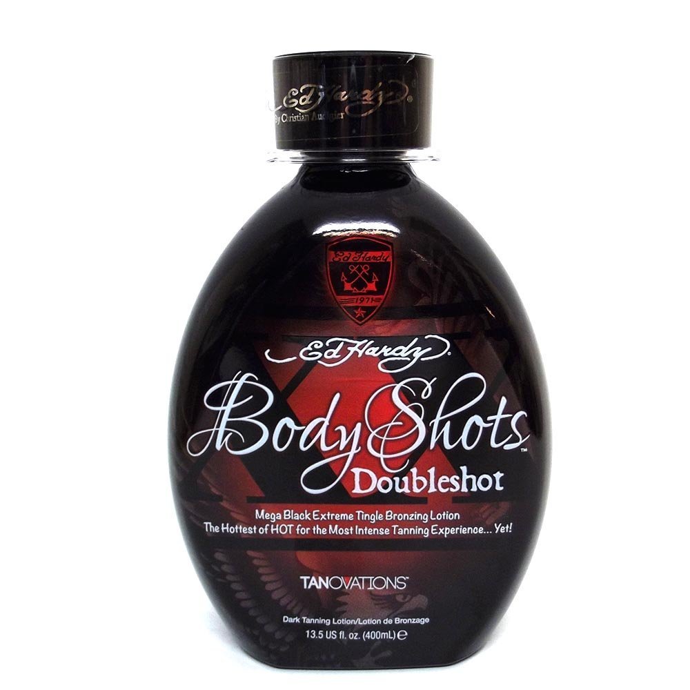Ed Hardy Body Shots Double Shot Warning Mega Extreme Hot Tingle Bronzer - 13.5 oz Avelisse