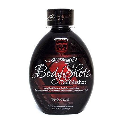 Ed Hardy Body Shots Double Shot Warning Mega Extreme Hot Tingle Bronzer - 13.5 oz Avelisse